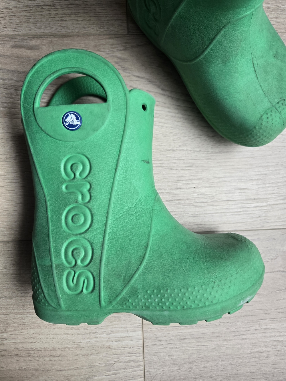 CROCS Kids Green Waterproof Handle Rain Boots